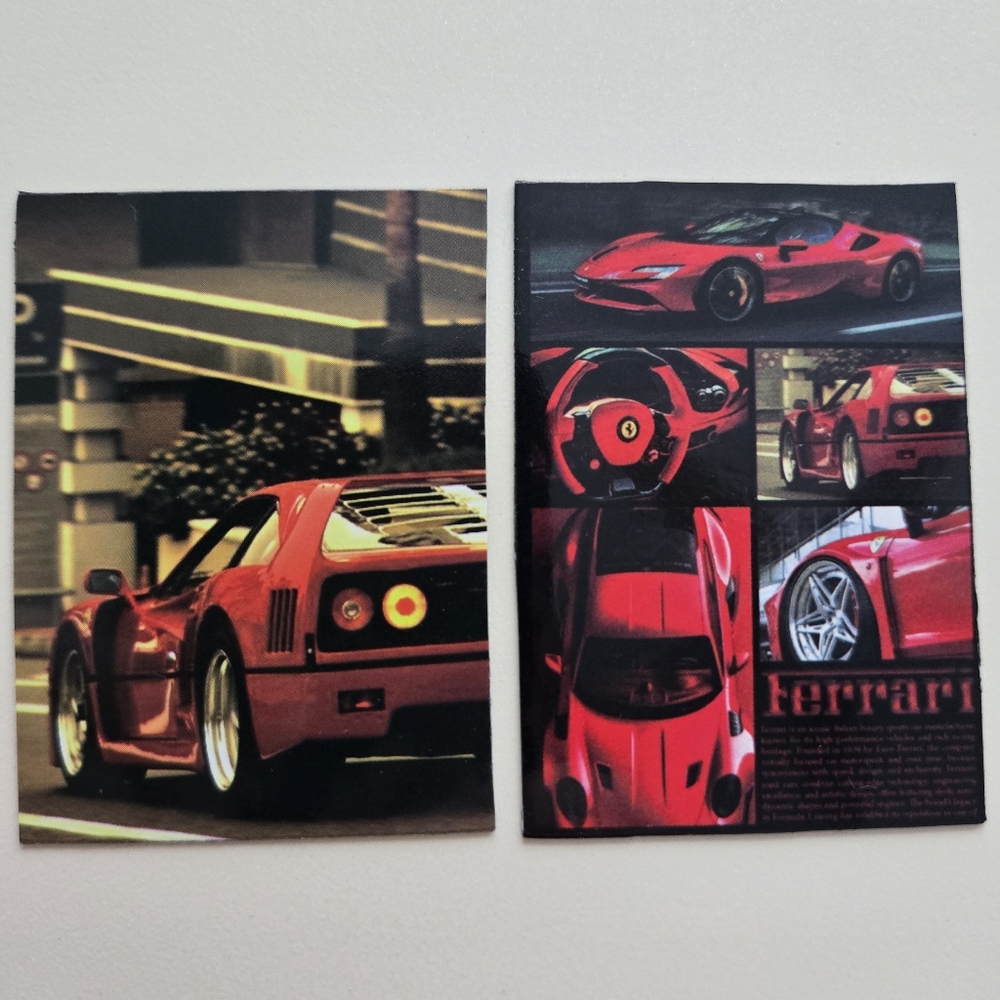 Ferrari F40 Editorial Magnet ~ 2 Piece Set Custom